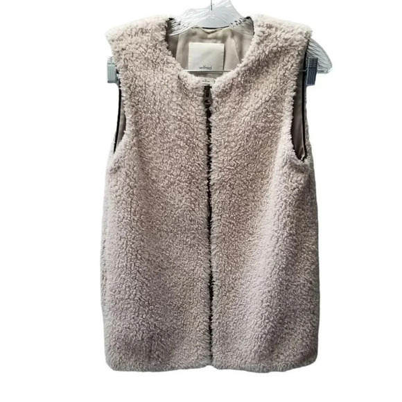 Aritzia Wilfred Chateau Faux Fur Teddy Cream Vest  XS - Picture 2 of 10